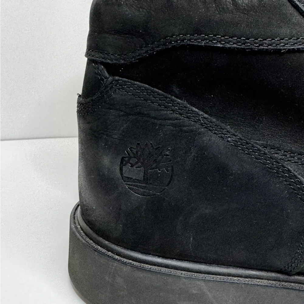 Timberland Boys Premium Boot Waterproof Black Leather Lace Up Sz 12